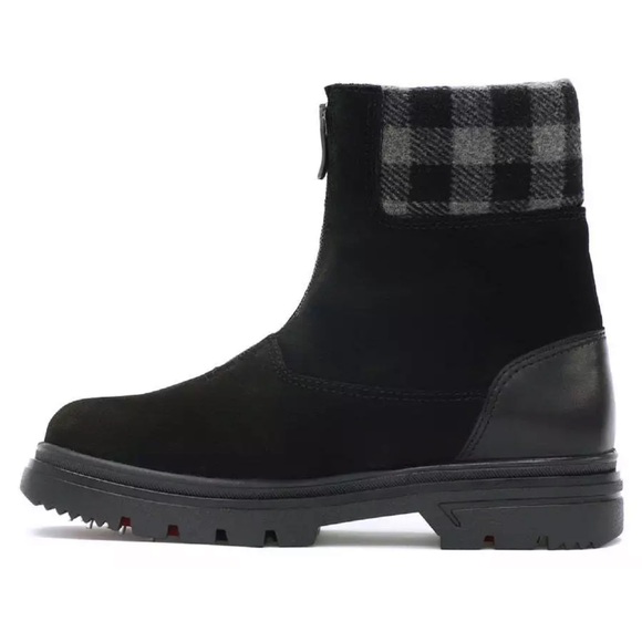 Pajar Heritage Patch Boot Black Leather Waterproof Ice Grip Sheepskin $450 5B 6B - Picture 5 of 14